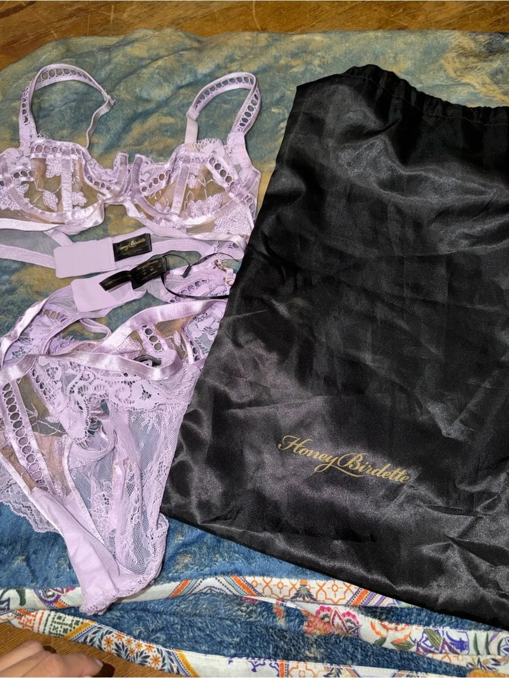 Honey Birdette Molly set in lilac